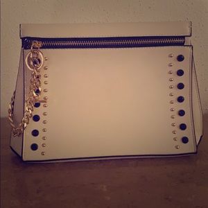 White studded clutch